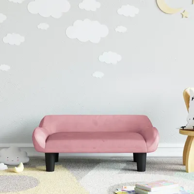 Produktbild von The Living Store Kindersofa Rosa 70x40x24 cm Samt