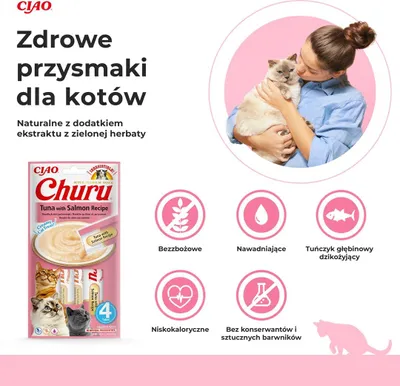 Obrázek produktu pro Churu Cat Purée Tuna with Salmon 4x14g
