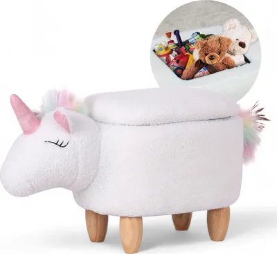Produktbild von Suleno Tierhocker EINHORN mit Stauraum - Organizer & Sitzbox für Kinder 22291-05