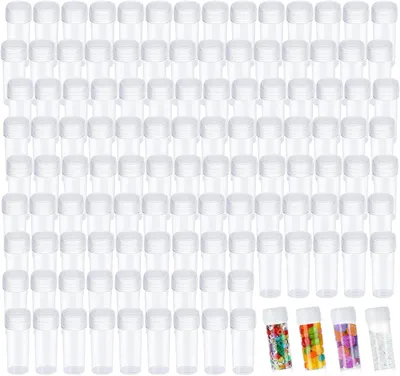 Obrázok produktu pre 120 priehľadných plastových fliaš 5 ml s uzáverom