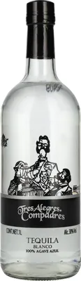 Produktbild von La Cofradia Tres Alegres Compadres Tequila Blanco 100% de Agave 38% Vol. 1l
