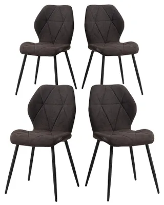 Produktbild von Esszimmerstühle, Set aus 4 - Stühle - Küchenstuhl - Skandinavisch, minimalistisch - Schwarz