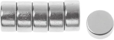 Zdjęcie produktu dla Magnesy - 6 sztuk - okrągłe, bardzo mocne - Ø 8 mm