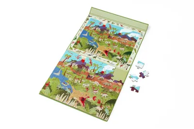 Produktbild von SCRATCH 2-in-1-Magnetpuzzle – Entdeckungsspiel – Dino