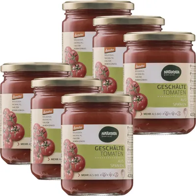 Produktbild von Naturata  Geschälte Tomaten in Tomatensaft (6 x 420 gr)