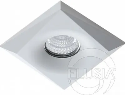 Produktbild von Einbaustrahler Lorenzo Weiß 10x10x3 cm GU10, 1-flammig, Einbaudurchmesser 7 cm