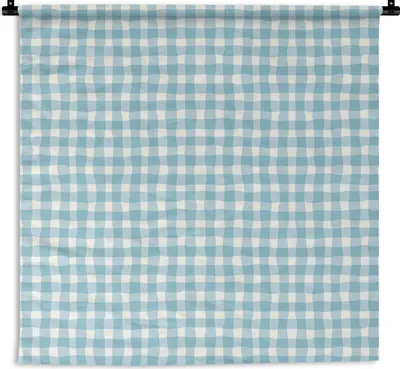 Produktbild von MuchoWow® Wandteppich Wandbehang Pastell - Blau - Muster 120x120 cm Tapisserie Dekoration Wandtuch - Modern - Baumwollgewebe