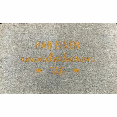 Immagine prodotto di Gift Company Fußmatte Hab einen wunderbaren Tag, Türmatte, Kokosmatte, Kokos, Vinylrücken, Blau, 45 x 75 cm, 1083801009