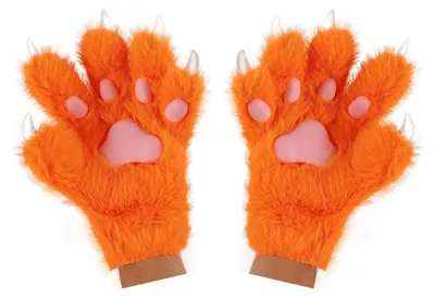 Productafbeelding van Handschoenen met dierenpootmotief, pluche klauwmutsen voor cosplay