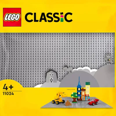 Produktbild von LEGO 11024 Classic Graue Bauplatte, quadratische Grundplatte mit 48x48 Noppen als Basis für Konstruktionen und für weitere LEGO Sets