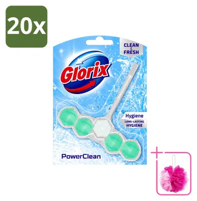 Produktbild von 20 x Glorix Power Clean Hygiëne Toilethänger - Sparpackung - 20 Stücke