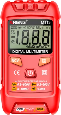 Obrázek produktu pro ANENG M113 Digitální multimetr 1999 Meter, voltmetr pro AC/DC napětí, odpor, voltmetr s automatickým rozsahem měření NCV