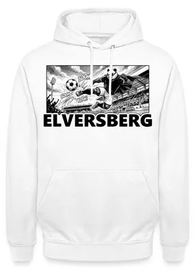 Produktbild von Spreadshirt Elversberg Panda Fußball Fan Uni Hoodie, L, Weiß
