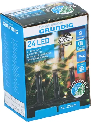 Image de Grundig éclairage du sapin de Noël - Guirlande lumineuse LED - blanc/vert