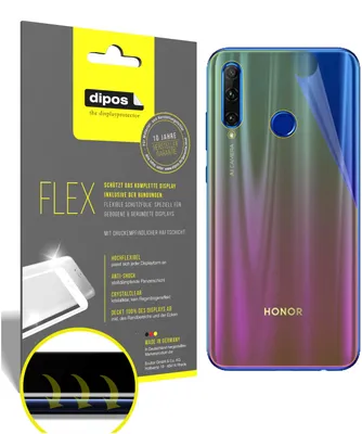 Produktbild von 3x Schutzfolie für Honor 20 lite Rückseite Folie, 100% Displayabdeckung, Flex