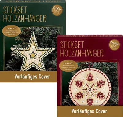 Produktbild von Stickset Holzanhänger