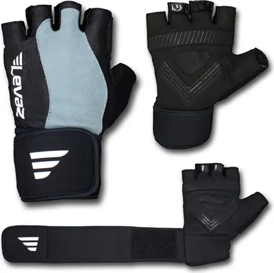 Immagine prodotto di Levaz Booster Grigio - Guanti da fitness, guanti da allenamento, guanti per sport di forza - Taglia: L