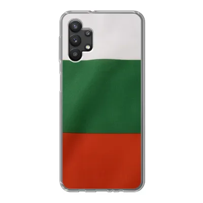 Produktbild von MuchoWow® Handyhülle Schutzhülle Hülle für Samsung Galaxy A32 5G Nahaufnahme der Flagge von Bulgarien Silikon Softcase Handy Hülle - Softcase