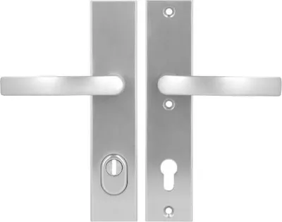 Produktbild von Axa ODIN++ 92 WB Griff Klasse 3 mit FLEX-Einsatzschutz (Brandschutz), Farbe F6 - Edelstahl (Türstärke 74-83 mm)