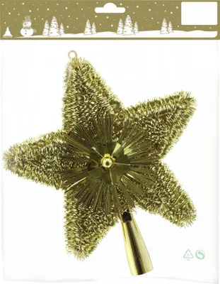 Produktbild von Baumspitze Kunststoff 23 cm gold