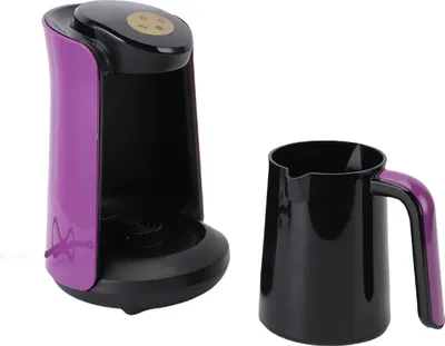 400W Türkische Kaffeemaschine 6 Tassen mit Temperaturkontrolle LCD Display 3 Heizmodi für Zuhause Reisen EU Stecker