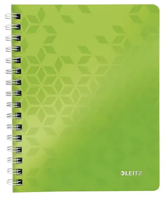 Produktbild von LEITZ Collegeblock WOW A5 PPEinband kariert grün spiralgebunden