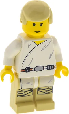 Produktbild von 1x Lego Minifigur Star Wars Luke Skywalker weiß beige Tatooine 4501 sw0021