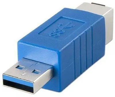 Image de Lindy 71270 Adaptateur de câble USB A USB B bleu