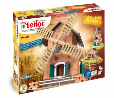 Produktbild von Stavebnice Teifoc Mlýn - solární pohon 380ks v krabici 44x33x11cm