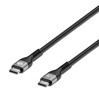 Produktbild von MANHATTAN USB2.0 USB-C Kabel Stecker/Stecker 240W 2m schwarz