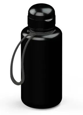 Produktbild von Trinkflasche "Sports" 700 ml - Auslaufsichere Wasserflasche mit Strap für Kinder, für Schule, Sport und Freizeit - Schwarz