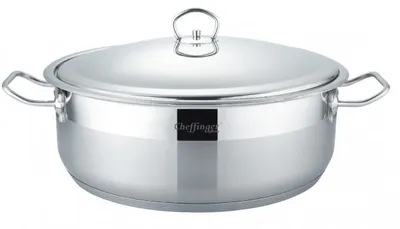 Produktbild von XXL Kochtopf Topf Ø40 Edelstahl mit Deckel 16L Induktion Cheffinger SS0040-SH