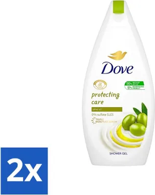 Produktbild von Dove Protecting Care Duschgel – Olivenöl – Sulfatfrei – 450 ml - Vorteilspack - 2 Stücke