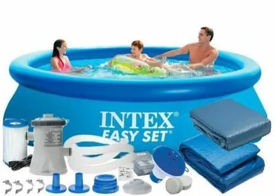 Zdjęcie produktu dla Zestaw basenowy INTEX 28122 305x76 cm 7w1 Polbaby Set z pompą filtrującą i akcesoriami