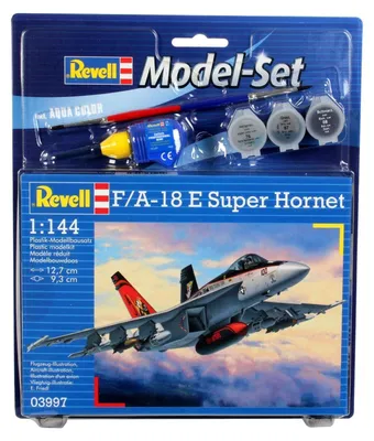 Zdjęcie produktu dla Revell F/A-18E Super Hornet, Model samolotu stałopłatowego, Zestaw montażowy, 1:144, Boeing F/A-18E/F Super Hornet, Plastik, Średnio-zaawansowany