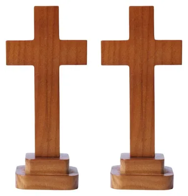 Immagine prodotto di Solidchoice - Set di statue in legno a forma di croce per decorazione