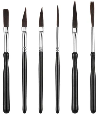 6-teiliges Pinstriping-Pinsel-Set, Schlepperpinsel, Nylon