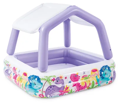 Produktbild von INTEX Planschbecken - "Sun Shade" (gelb, 157x157x122cm) Kinderplanschbecken mit Sonnenschutz