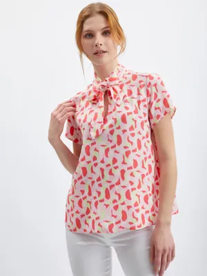Produktbild von Orsay Rosa gemusterte Damenbluse 651139224000__34
