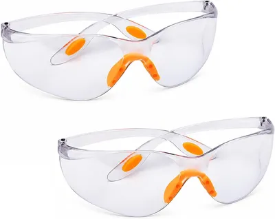 Imagen del producto de Gafas de protección, 2 unidades, lentes de policarbonato resistentes a impactos, protección contra el polvo, para trabajo y hobbies
