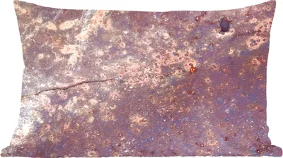 Produktbild von MuchoWow® Zierkissen Sofakissen Wohnzimmer Dekokissen 50x30 cm Rost - Abstrakt - Stahl - Wohnzimmerdekoration - Polster mit Photo
