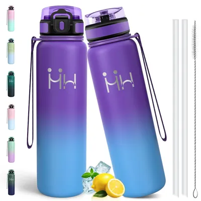 Produktbild von Trinkflasche Edelstahl 1l, auslaufsicher, isolierte Wasserflasche