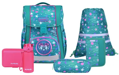 Image de McNeill sac d'école Bravo Schoolbag Set 9 pièces Seafish turquoise