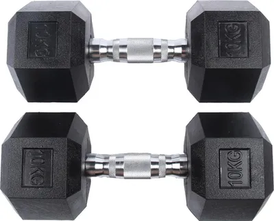 Produktbild von Einheitsgröße STR-131|SPORTINATOR 10 kg Hexagon Hantel 2er-Set