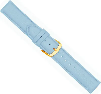 Produktbild von Beach Ersatzband Uhrenarmband Kalbsleder Hellblau  20446G, Stegbreite:18mm