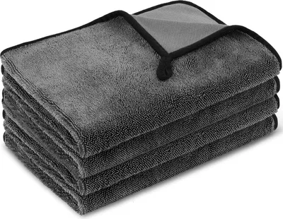Produktbild von Set von 2 superabsorbierenden Mikrofasertüchern für Autos 650 gsm 40 cm - 40 cm - Weiche Trockentücher - Poliertücher für Autos und Motorräder - Wiederverwendbar.