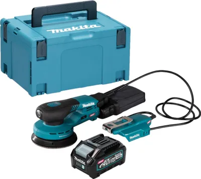 Produktbild von Makita BO 003 CGM101 Akku Exzenterschleifer 40 V max. 125 mm 3,0 mm Hub Brushless + 1x Akku 4,0 Ah + Makpac - ohne Ladegerät