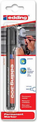 Immagine prodotto di Marcatore permanente edding 300 1,5-3mm nero blister