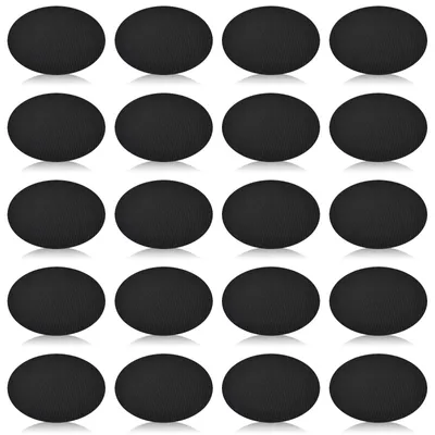 Image de Autocollants pour baignoire, lot de 20, 15 cm, antidérapants, pour la baignoire et le sol de la salle de bain, noir