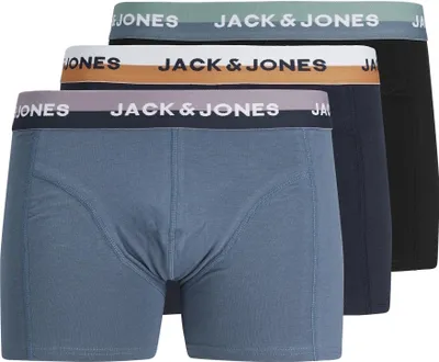Produktbild von JACK & JONES JACK & JONES Jwheric Trunks (3er-Pack) - Boxershorts für Männer in normaler Länge - schwarz und - blau - Größe: XXL